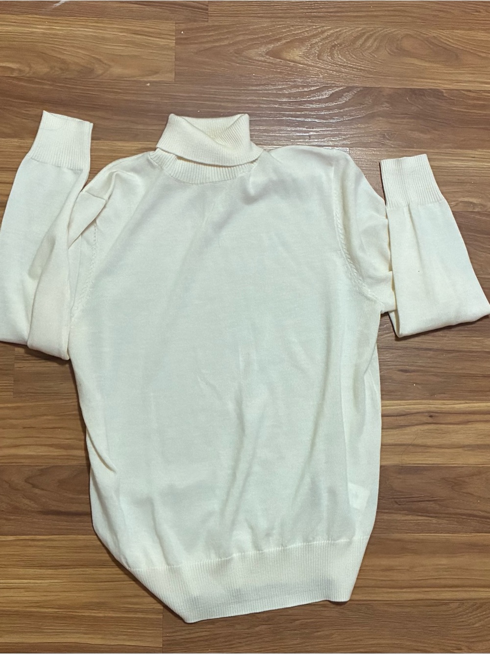 Women’s Cream Turtleneck Sweater